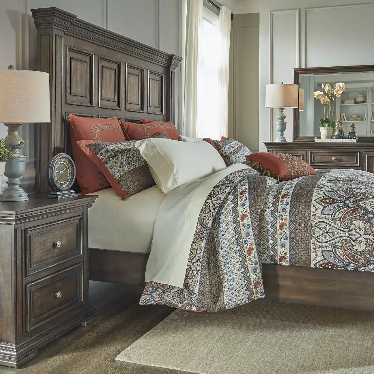 Big Valley Brown King Bed
