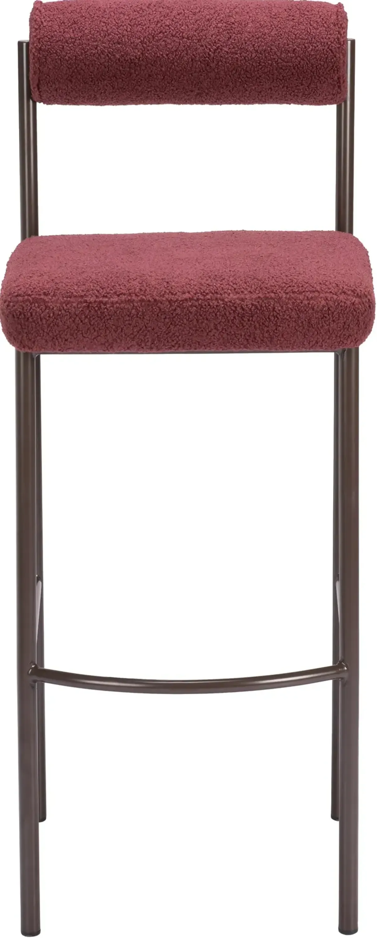 Ginosa Red Shearling Barstool