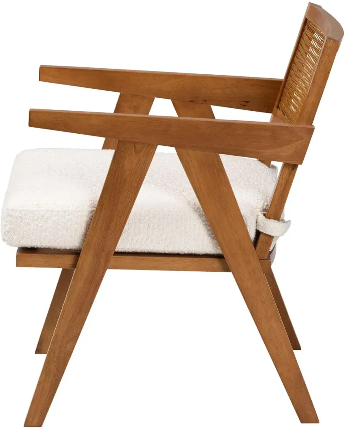 Jetsam Cream Boucle and Walnut Armchair