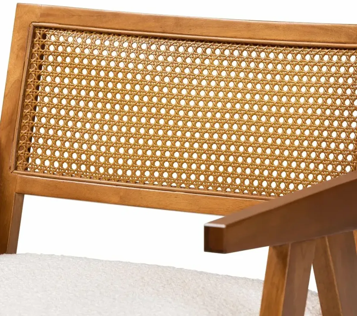 Jetsam Cream Boucle and Walnut Armchair