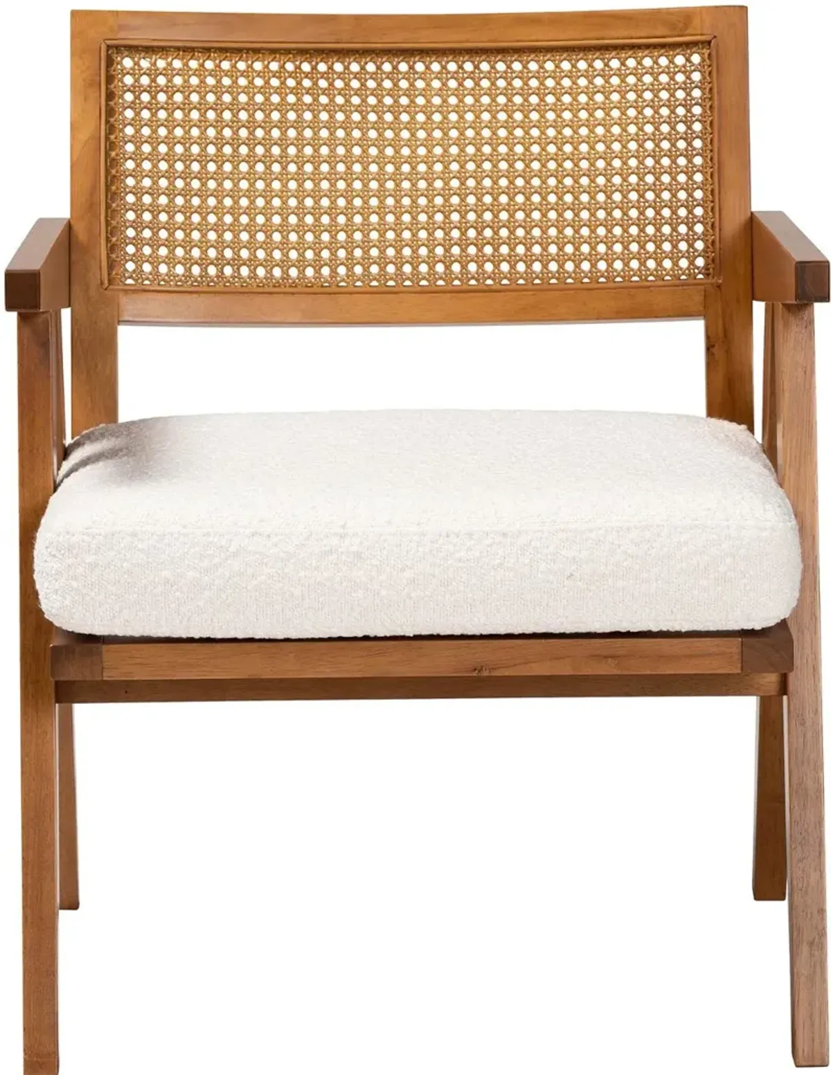 Jetsam Cream Boucle and Walnut Armchair