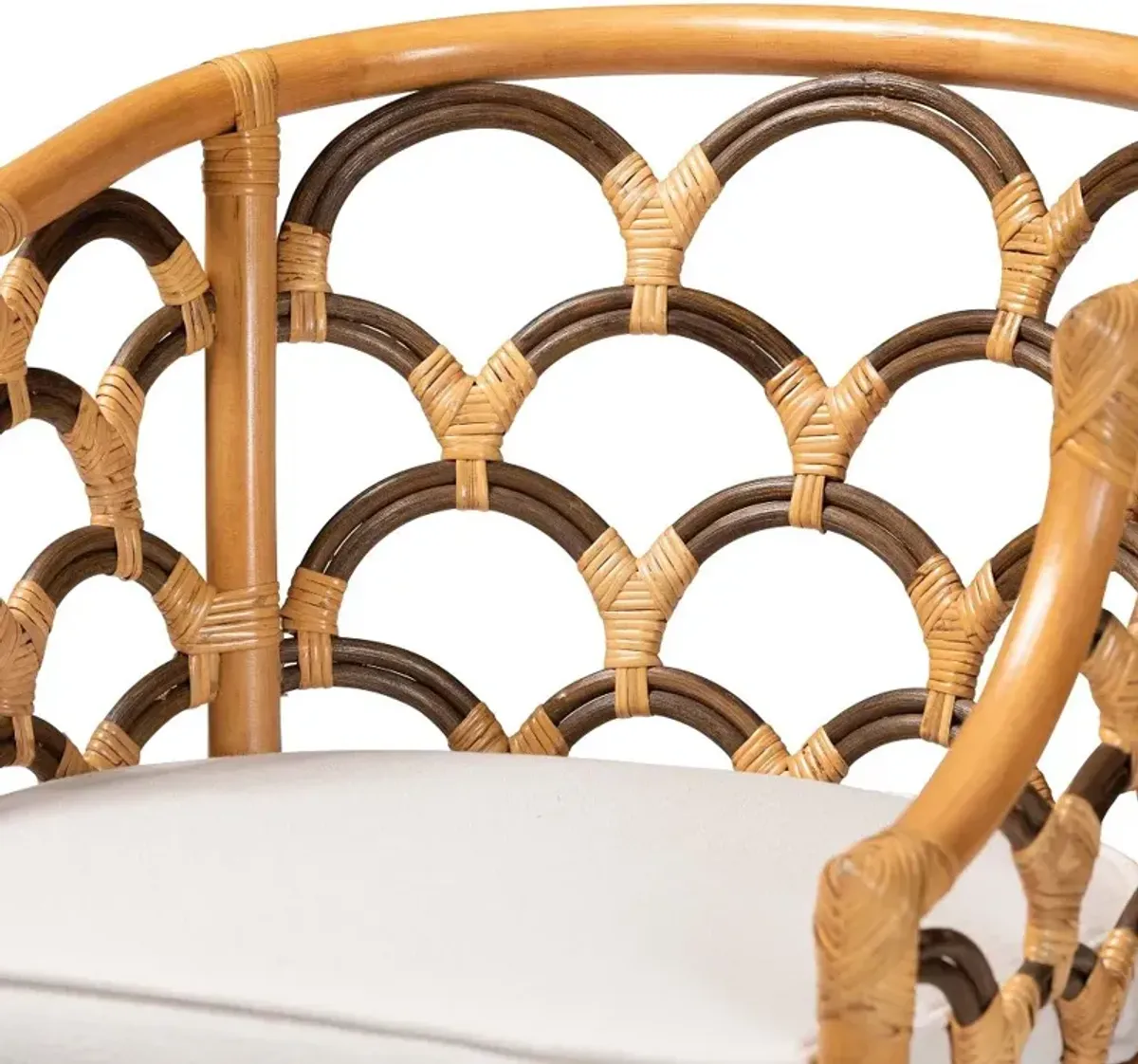 Veneto Light Brown Rattan Bar Stool