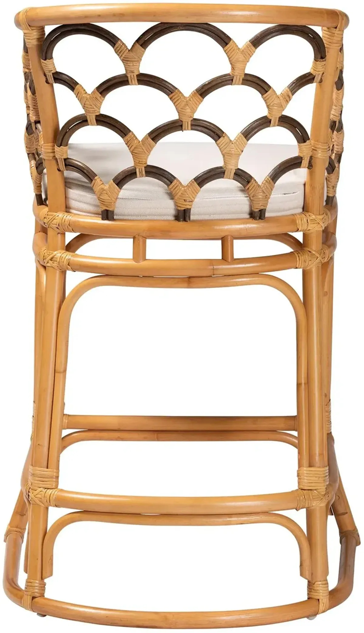 Veneto Light Brown Rattan Bar Stool