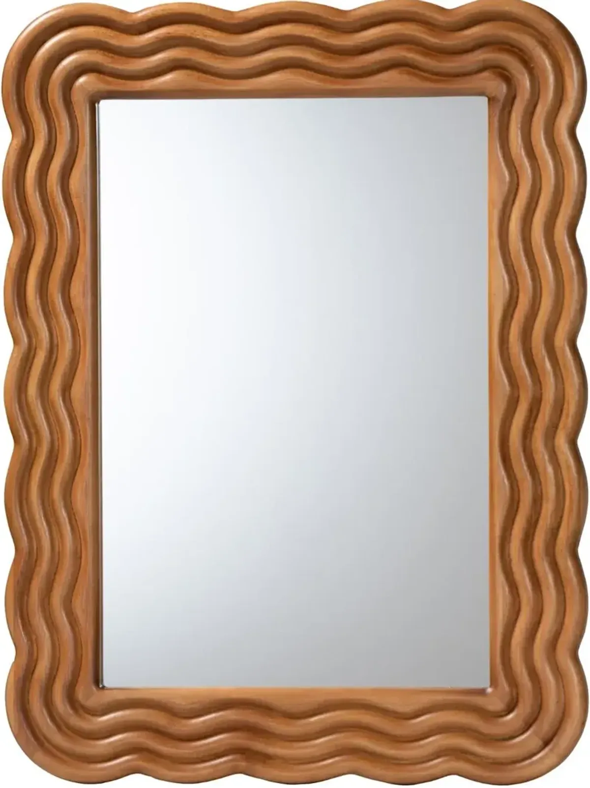 Acantha Walnut Scallop Accent Mirror