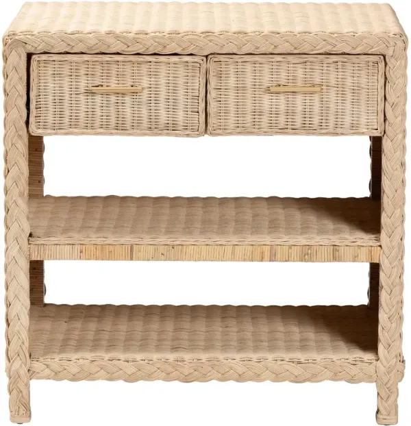 Lanica Light Brown Side Table