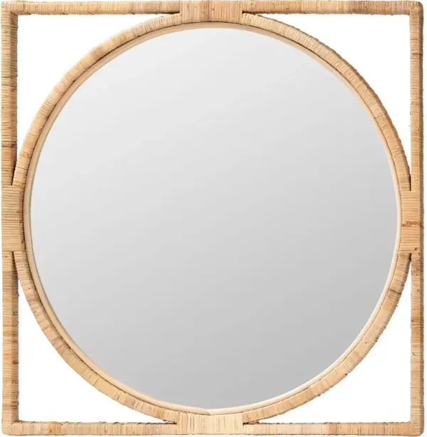 Bayan Natural Rattan Wall Mirror