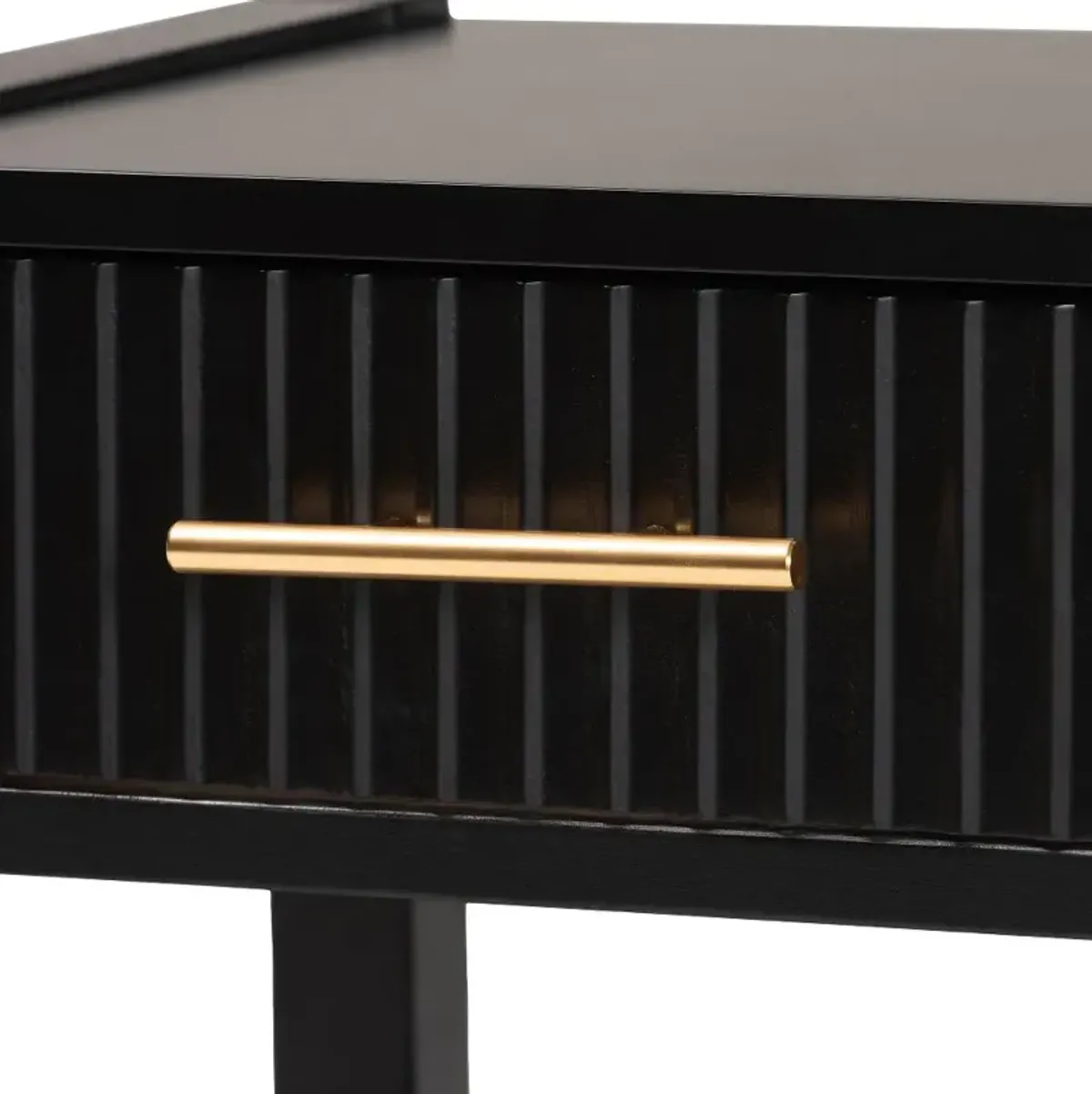 Primrose Black Mid-Century Nightstand