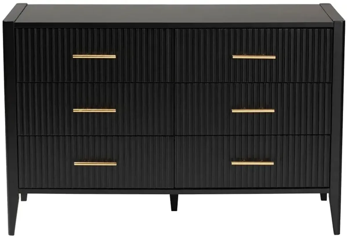 Primrose Black Mid-Century Dresser