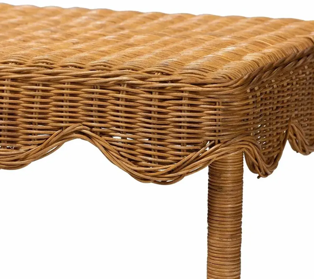 Bali and Pari Brown Rattan Side Table
