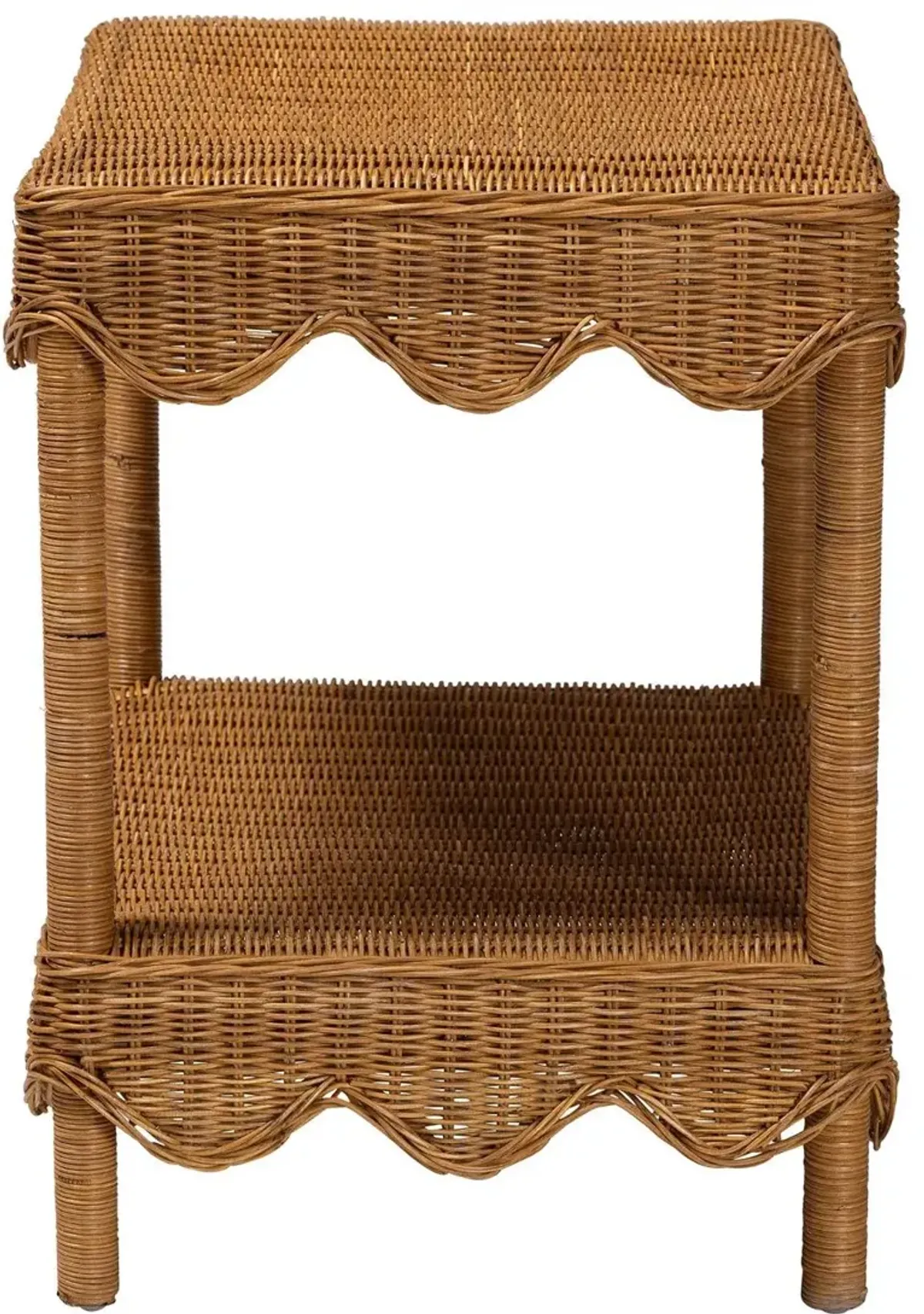 Bali and Pari Brown Rattan Side Table