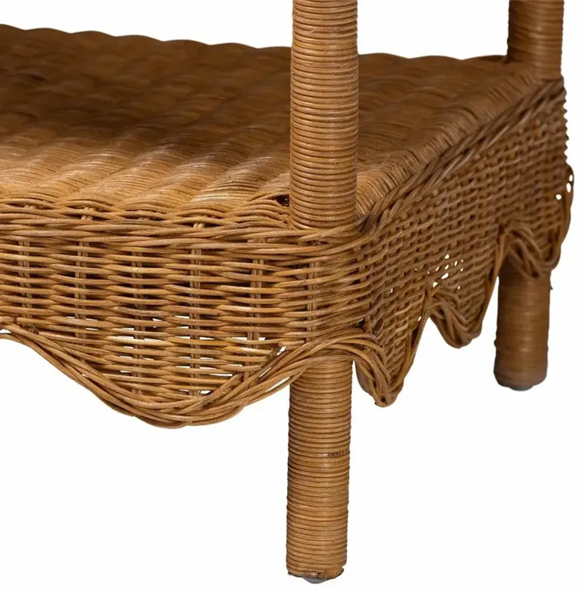 Bali and Pari Brown Rattan Side Table