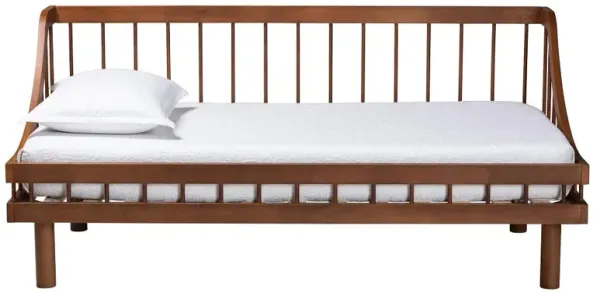 Helio Walnut Brown Wood Twin Daybed