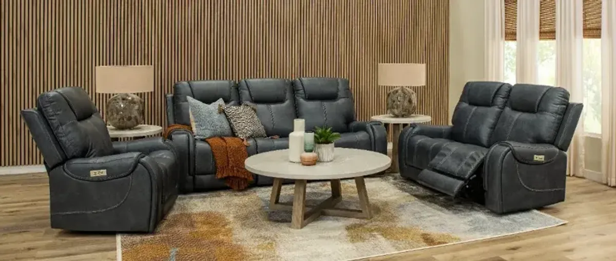 Conway Slate Gray Triple Reclining Sofa
