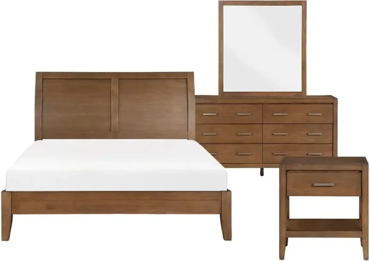 Everest Brown King Platform Bed