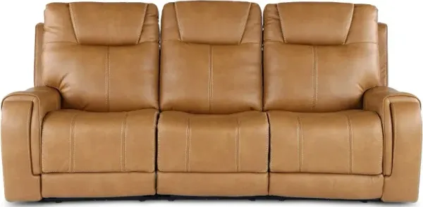 Conway Saddle Brown Triple Reclining Sofa