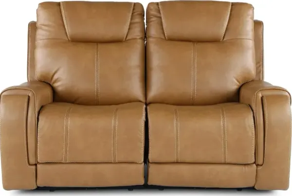 Conway Saddle Brown Power Reclining Loveseat