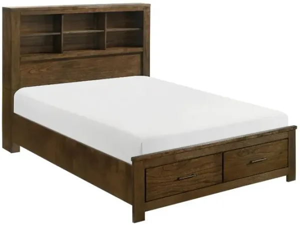 Summit Oak Brown Full Storage Bed