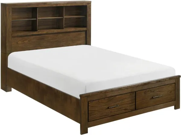 Summit Oak Brown King Storage Bed