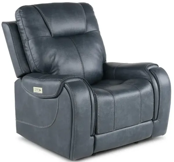 RANDY Part iii \"GREY×NAVY\" Southern Motion Reno Navy Power Swivel Rocker Recliner with