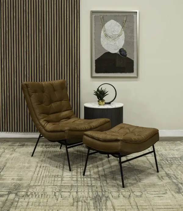 Zen Caramel Brown Ottoman