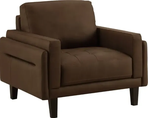 Guernsey Brown Leather Chair