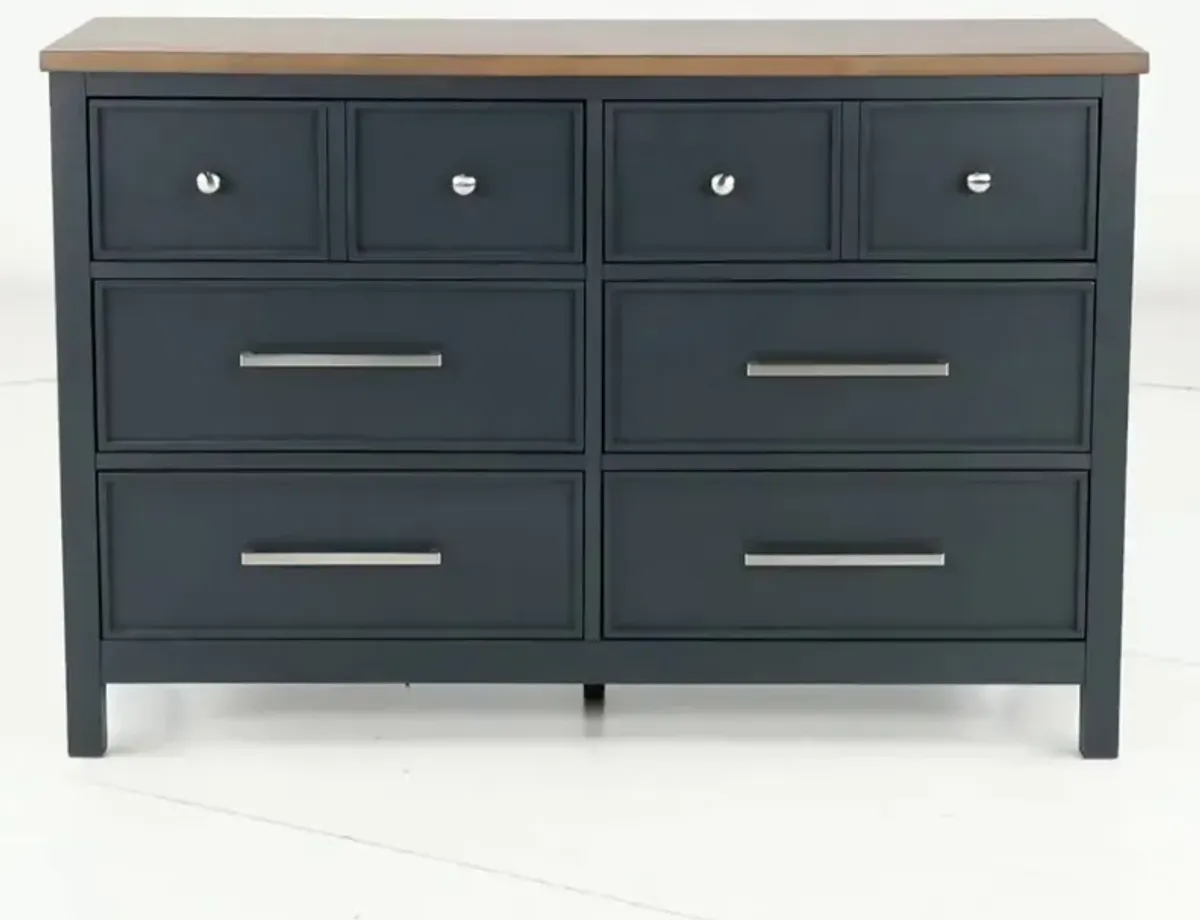 Parker Blue and Brown Dresser