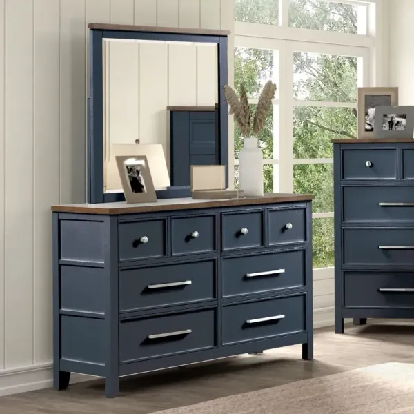 Parker Blue and Brown Dresser