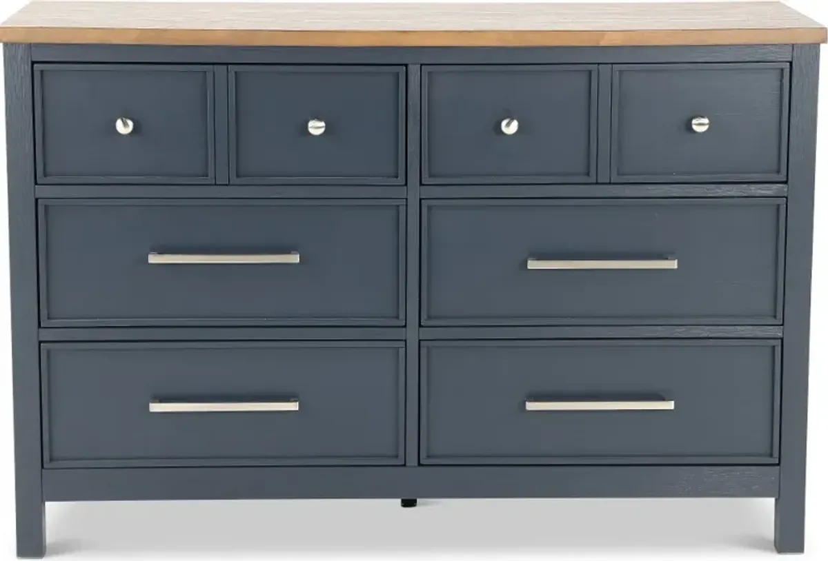 Parker Blue and Brown Dresser