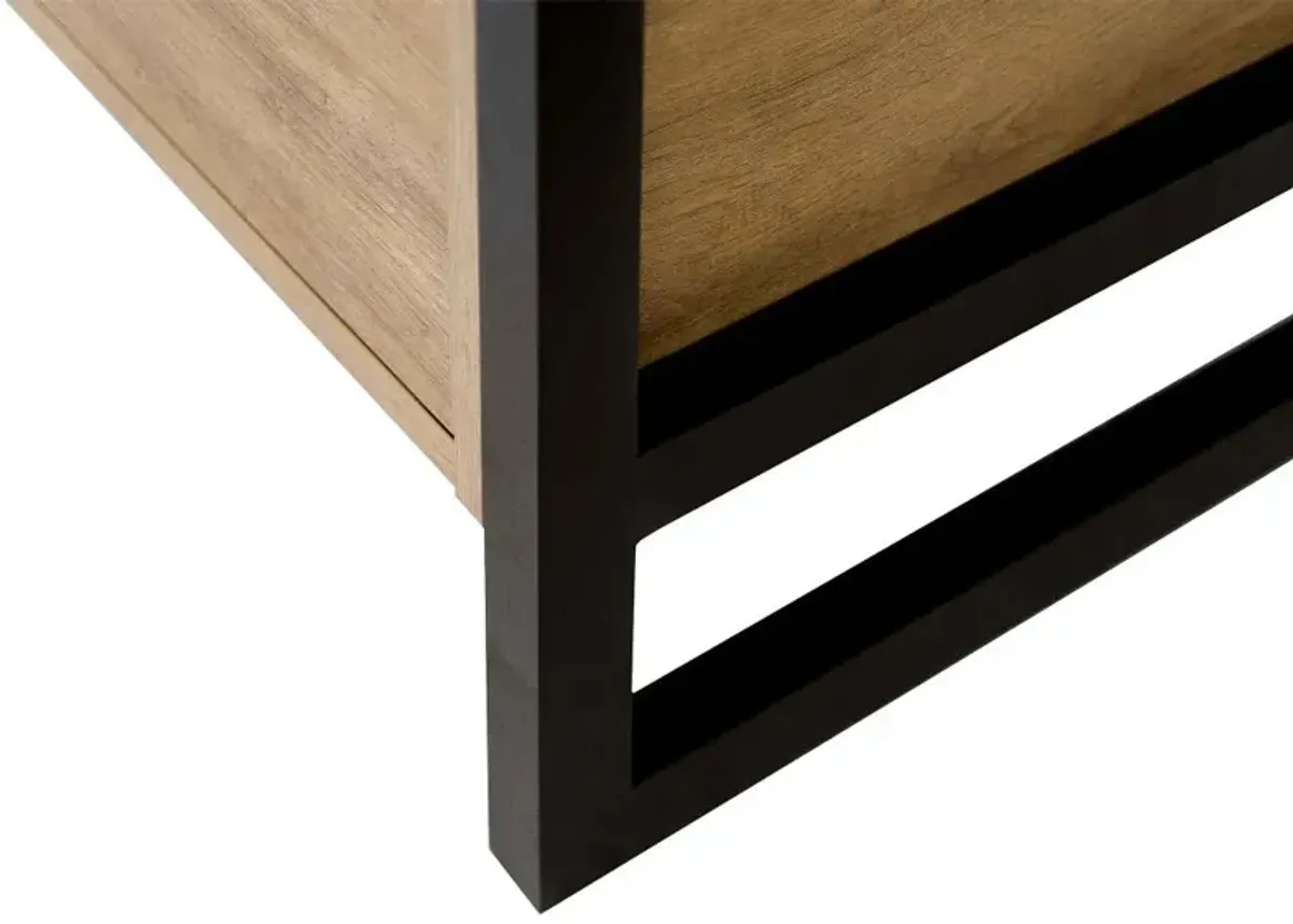 Mason Natural and Black Executive Desk