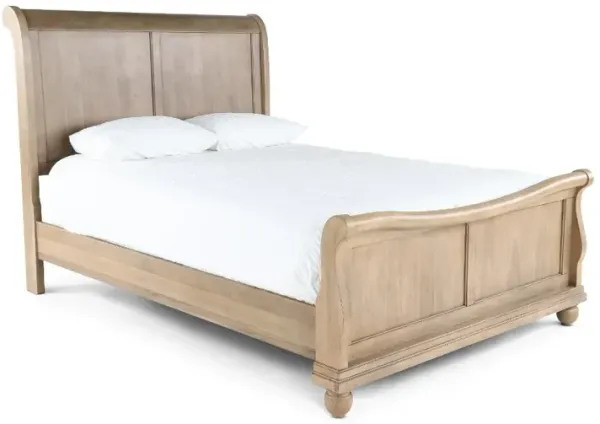 Traditions Saddle Tan King Sleigh Bed