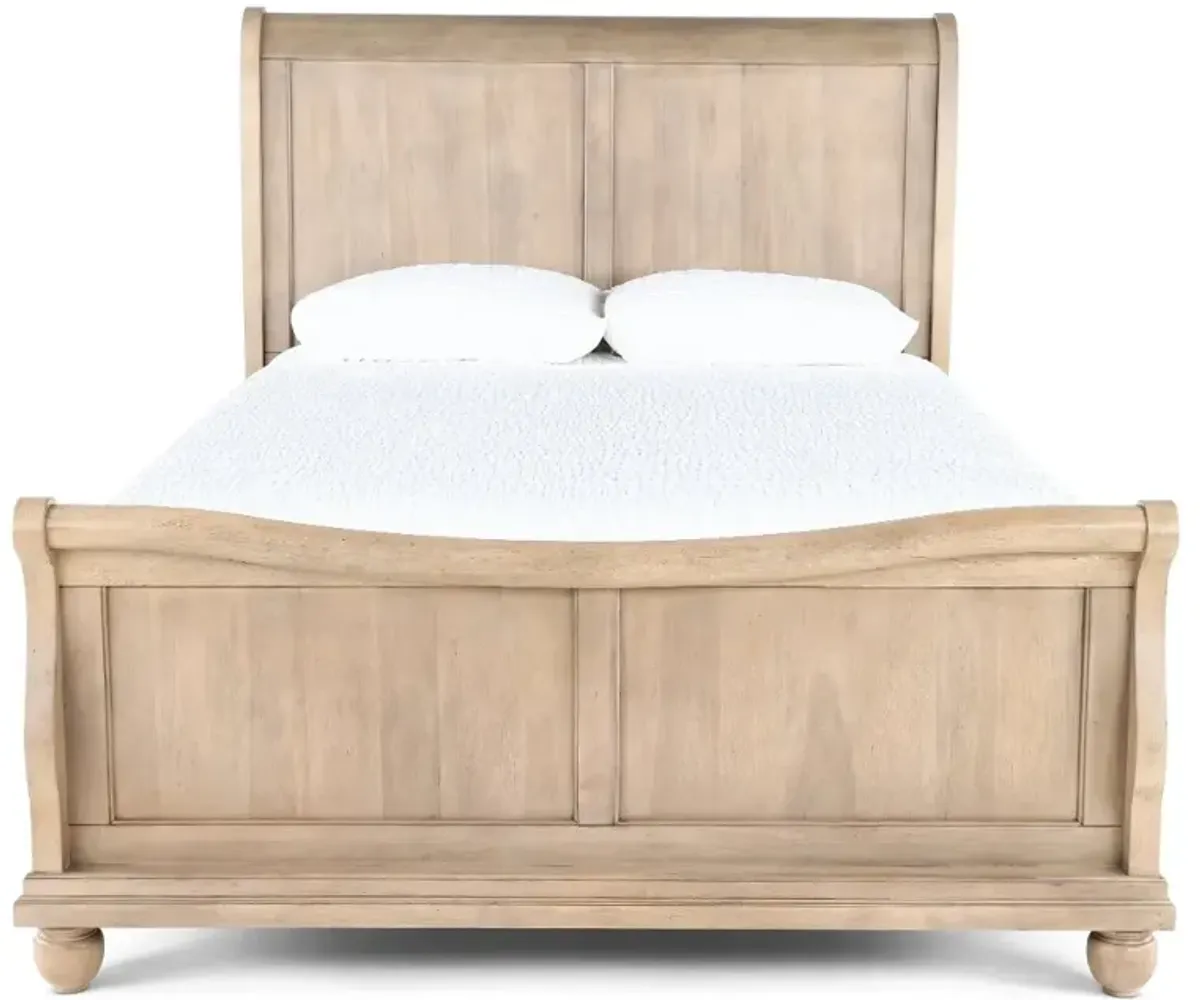 Traditions Saddle Tan California King Sleigh Bed