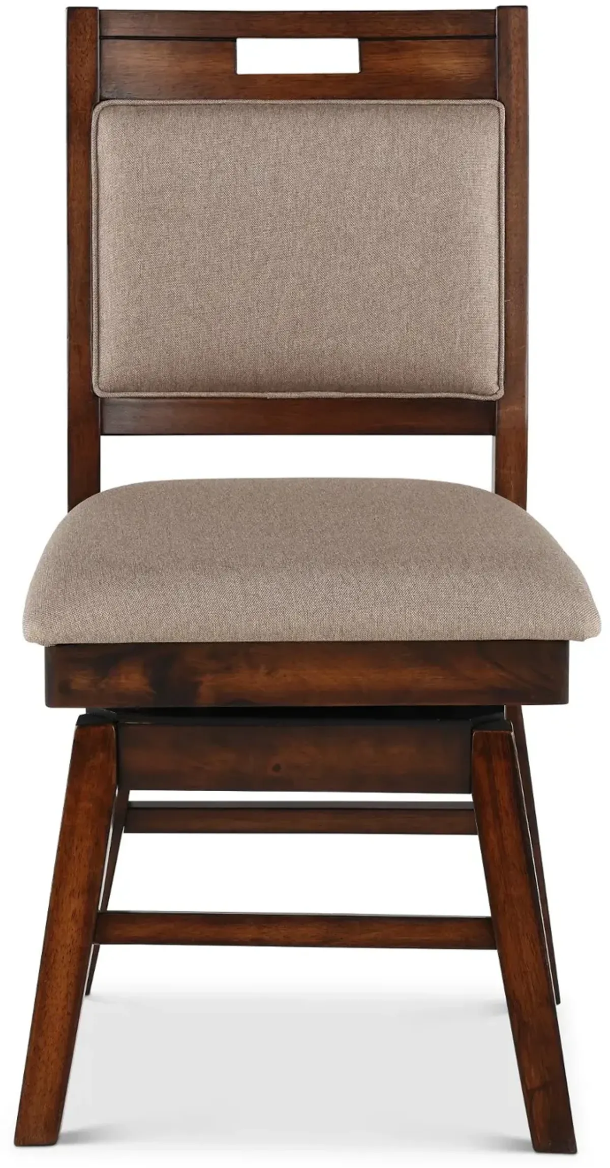 Dallas Walnut Brown Swivel Dining Chair