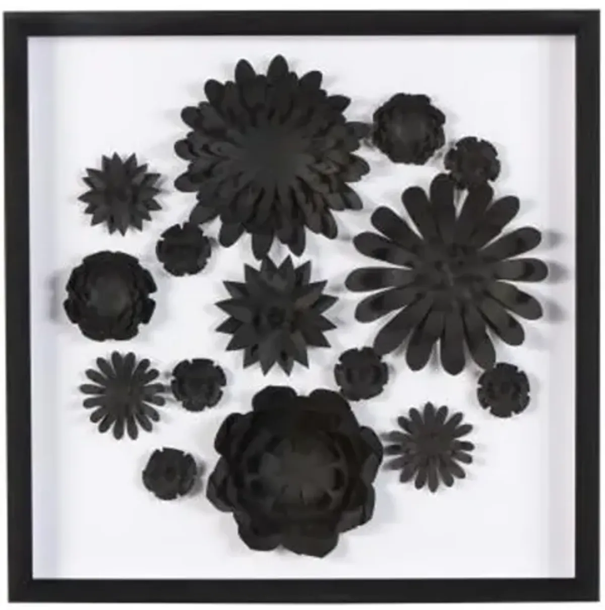 Black Paper Floral Shadow Box 2