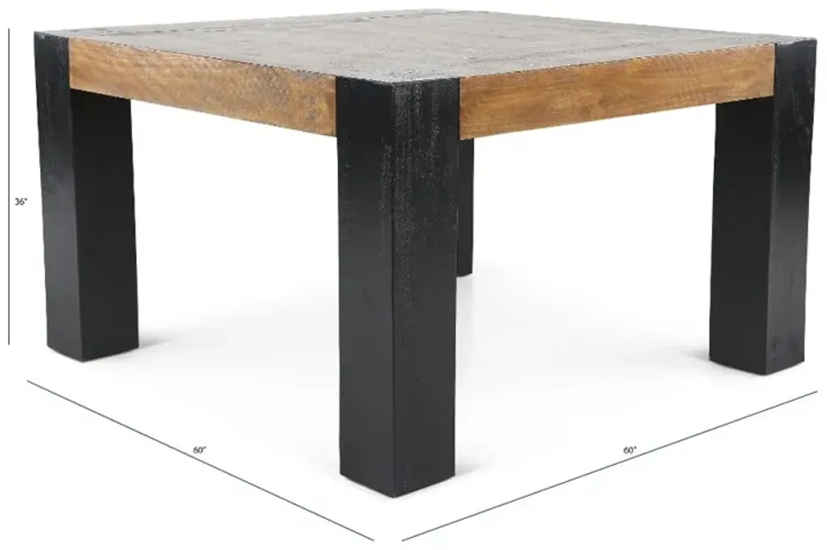 Pacifico Black and Brown Counter Height Dining Table