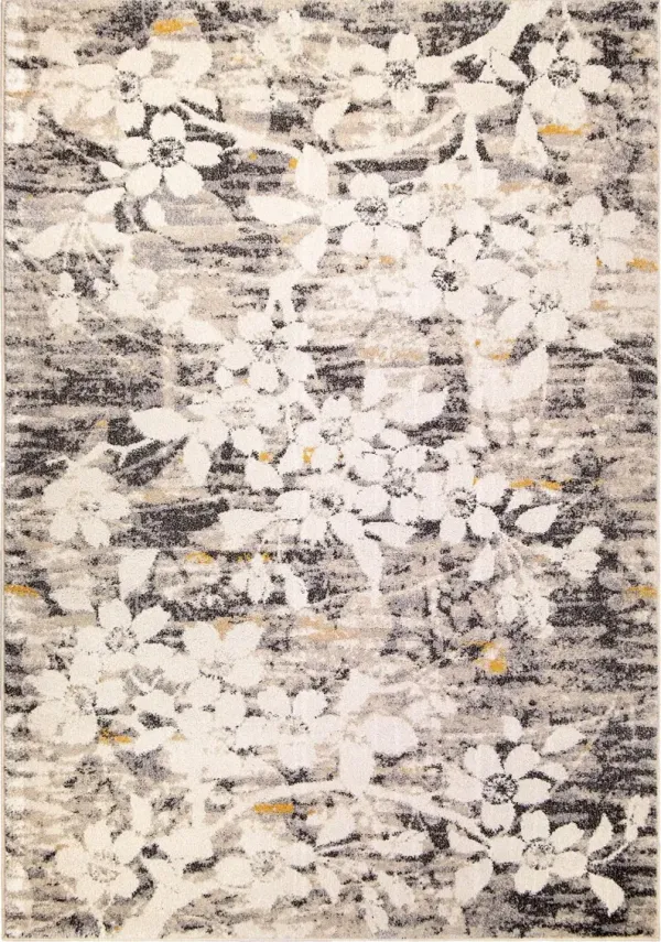 Studio 5 x 8 Asian Garden Pewter Brown Area Rug