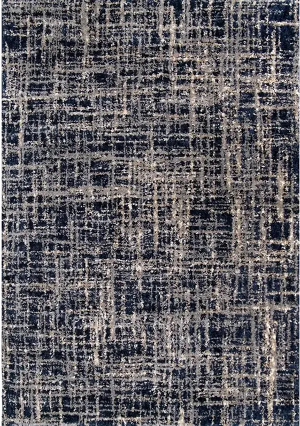 Cotton Tail 8 x 11 Cross Thatch Blue Area Rug