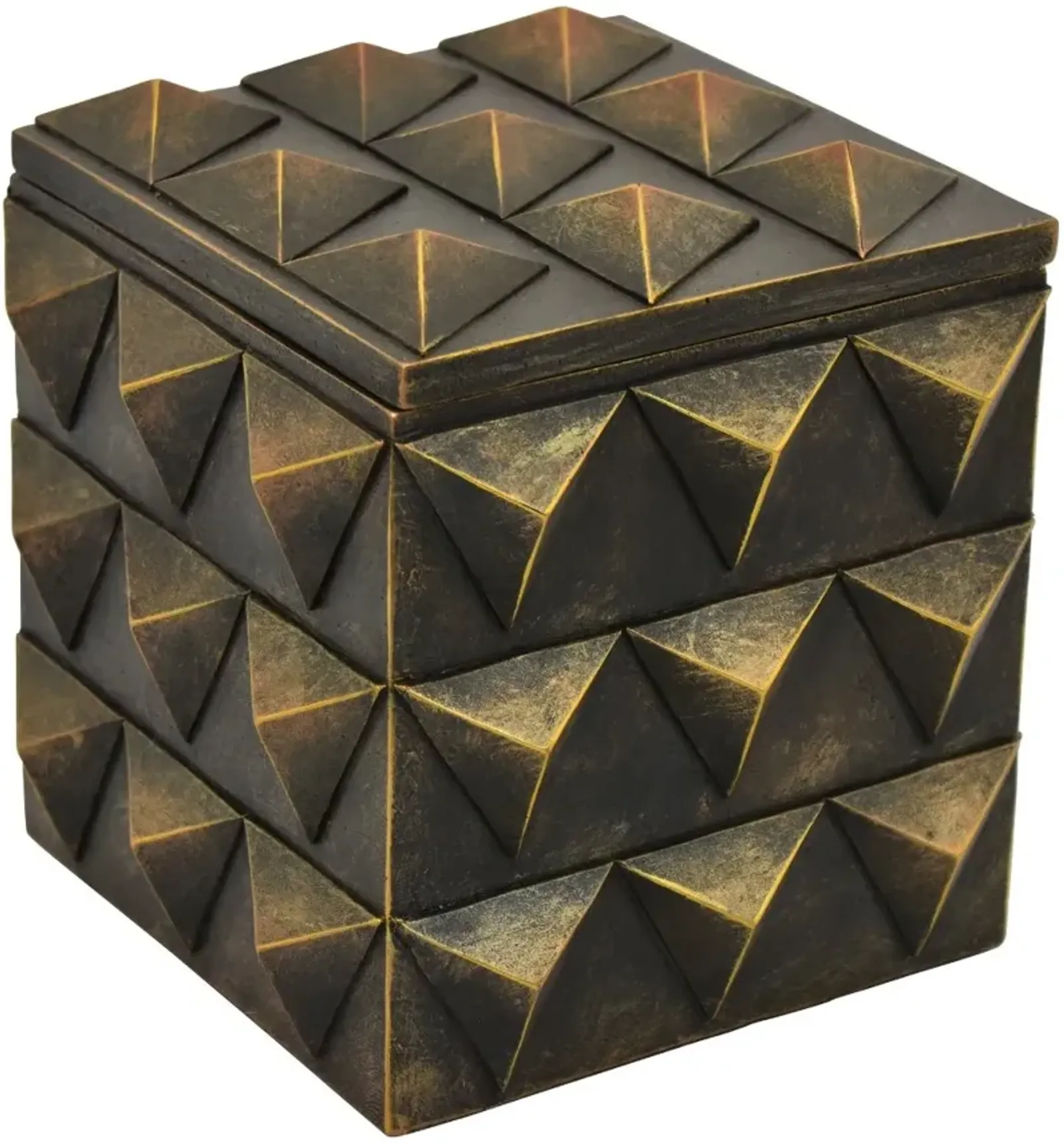 Geo Style Copper Decorative Box