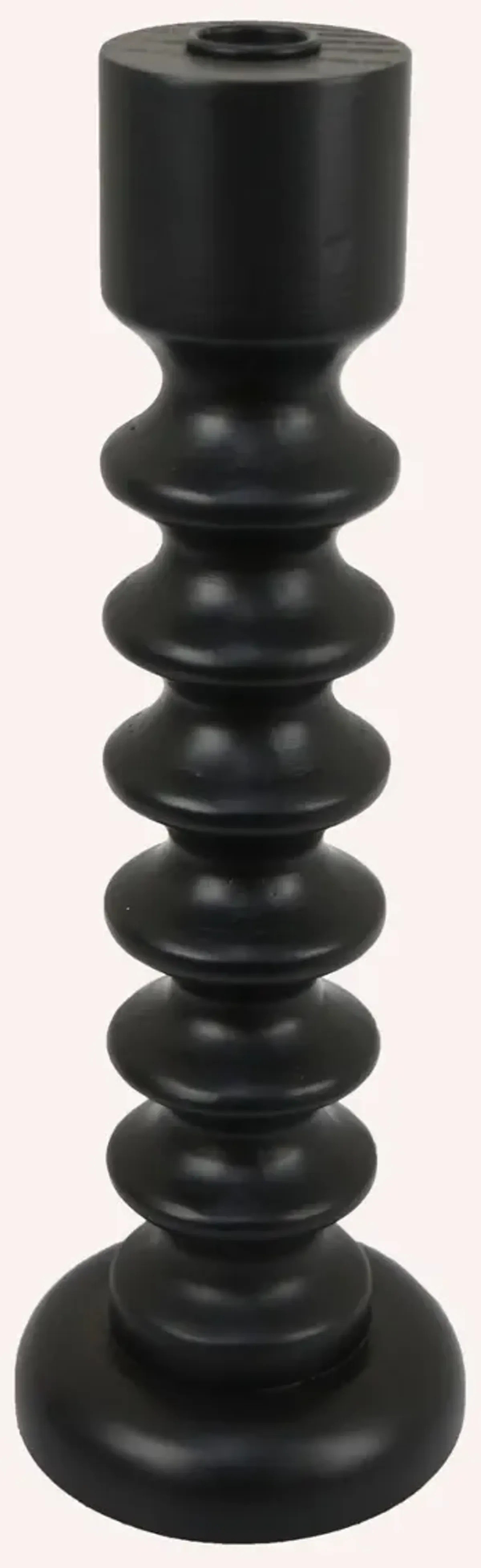 Coronado Matte Black Large Tabletop Candle Holder