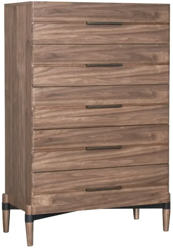 Tranquility Walnut Brown Chest of Drawers
