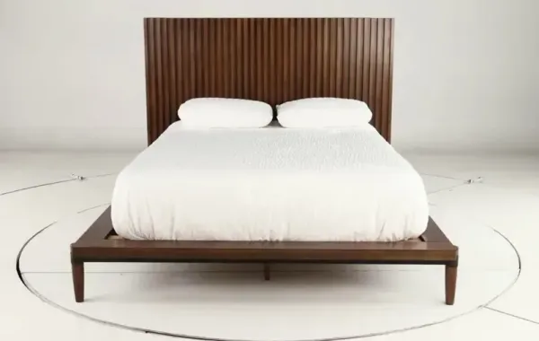 Tranquility Walnut Brown King Platform Bed