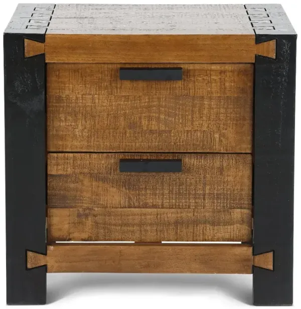 Pacifico Caramel and Black Nightstand