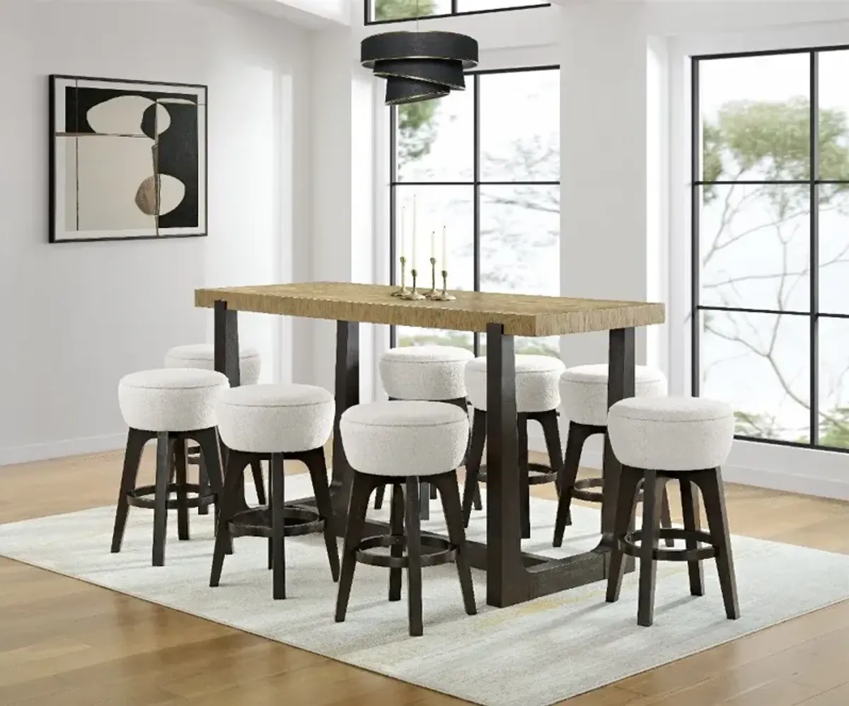Sudbury Natural and Dark Brown Bar Height 5 Piece Dining Set