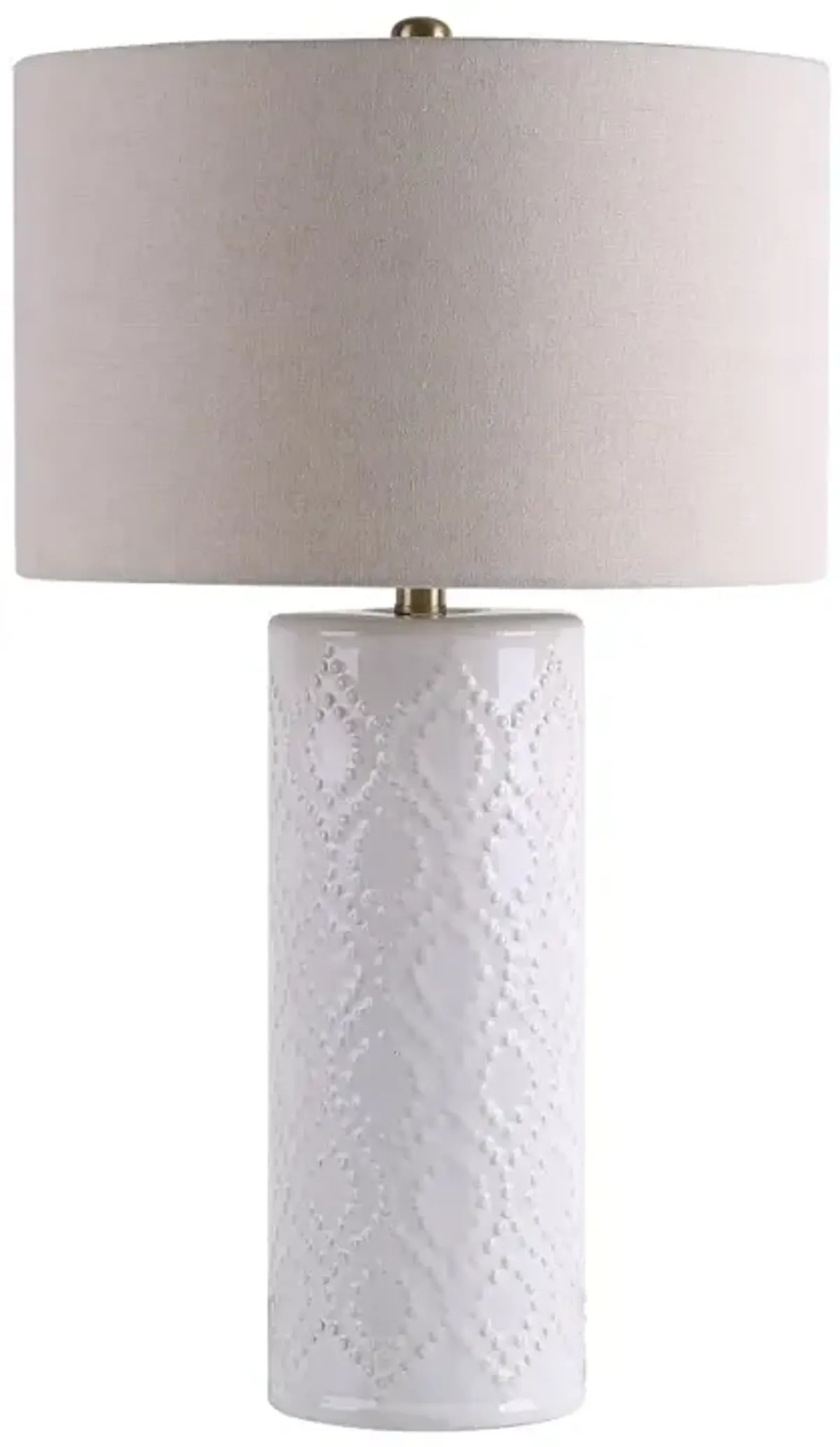 27.5 Ceramic White Table Lamp