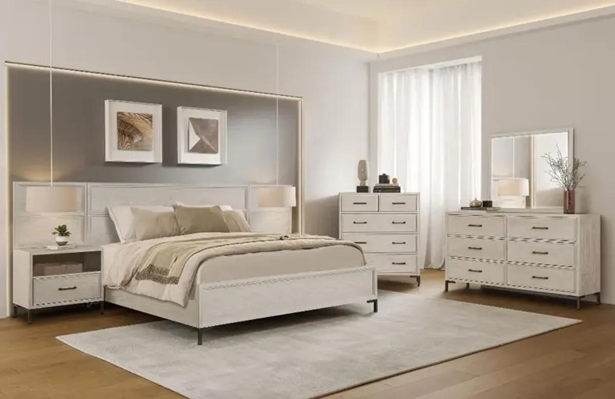 Wallburg Off-White Queen Platform Wall Bed