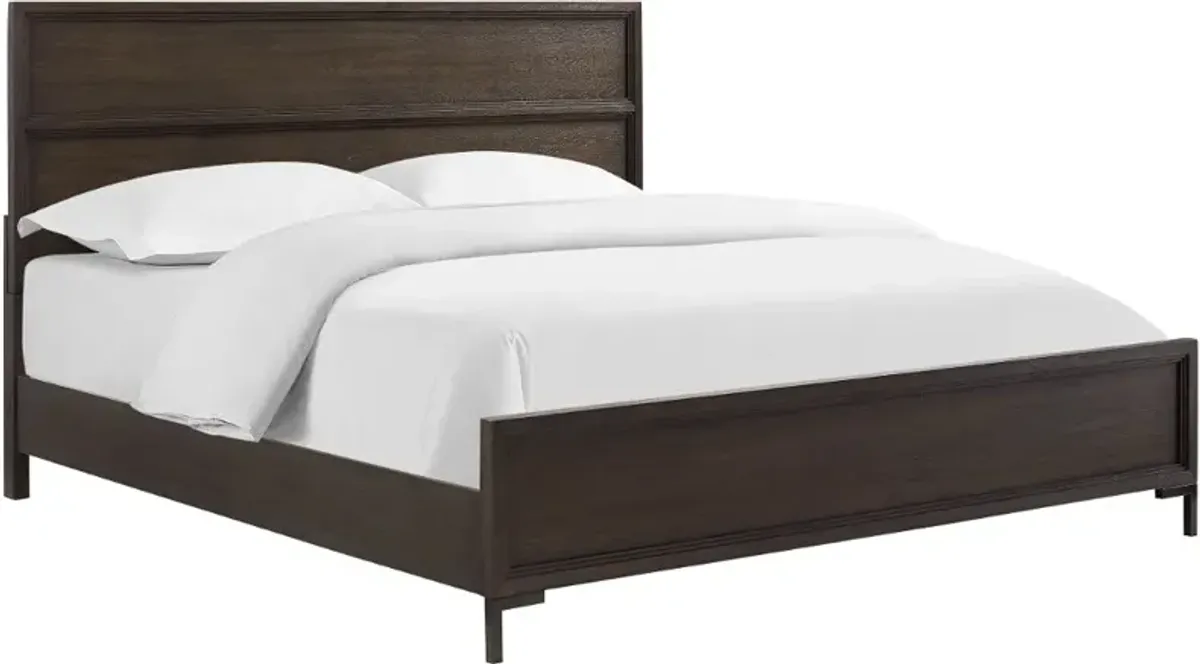 Wallburg Dark Brown King Platform Wall Bed