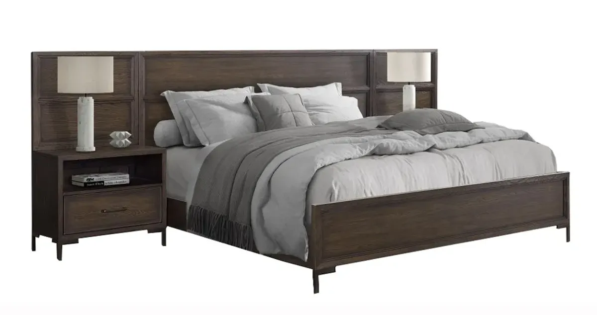 Wallburg Dark Brown King Platform Wall Bed
