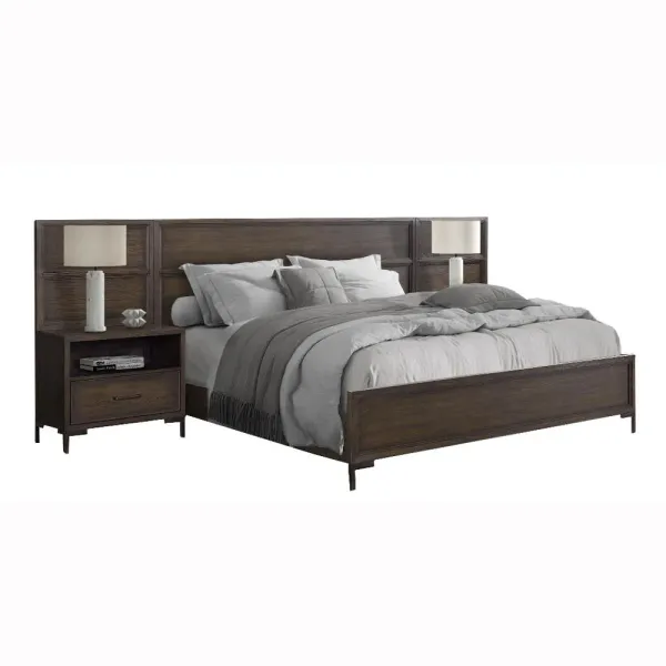 Wallburg Dark Brown King Platform Wall Bed