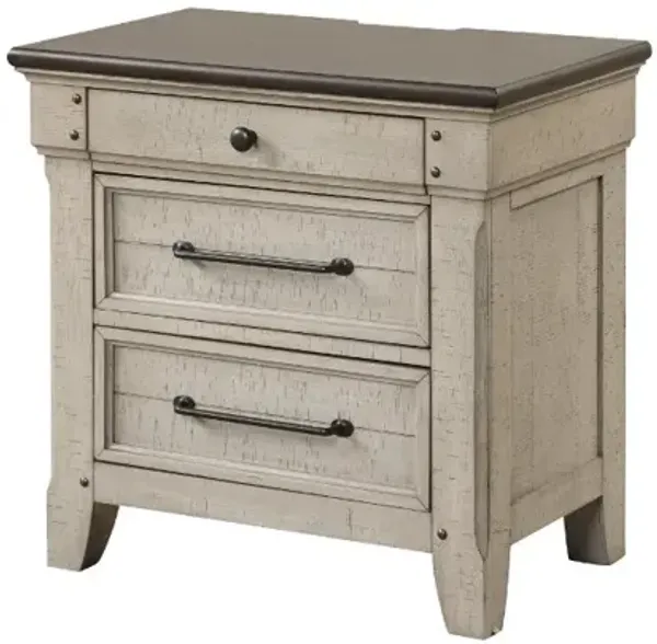 Waterbury Light Gray Nightstand
