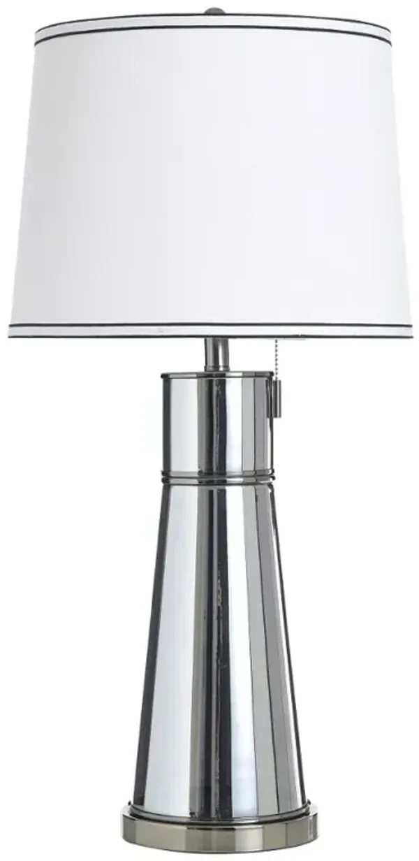 Hoke Silver Glass Table Lamp