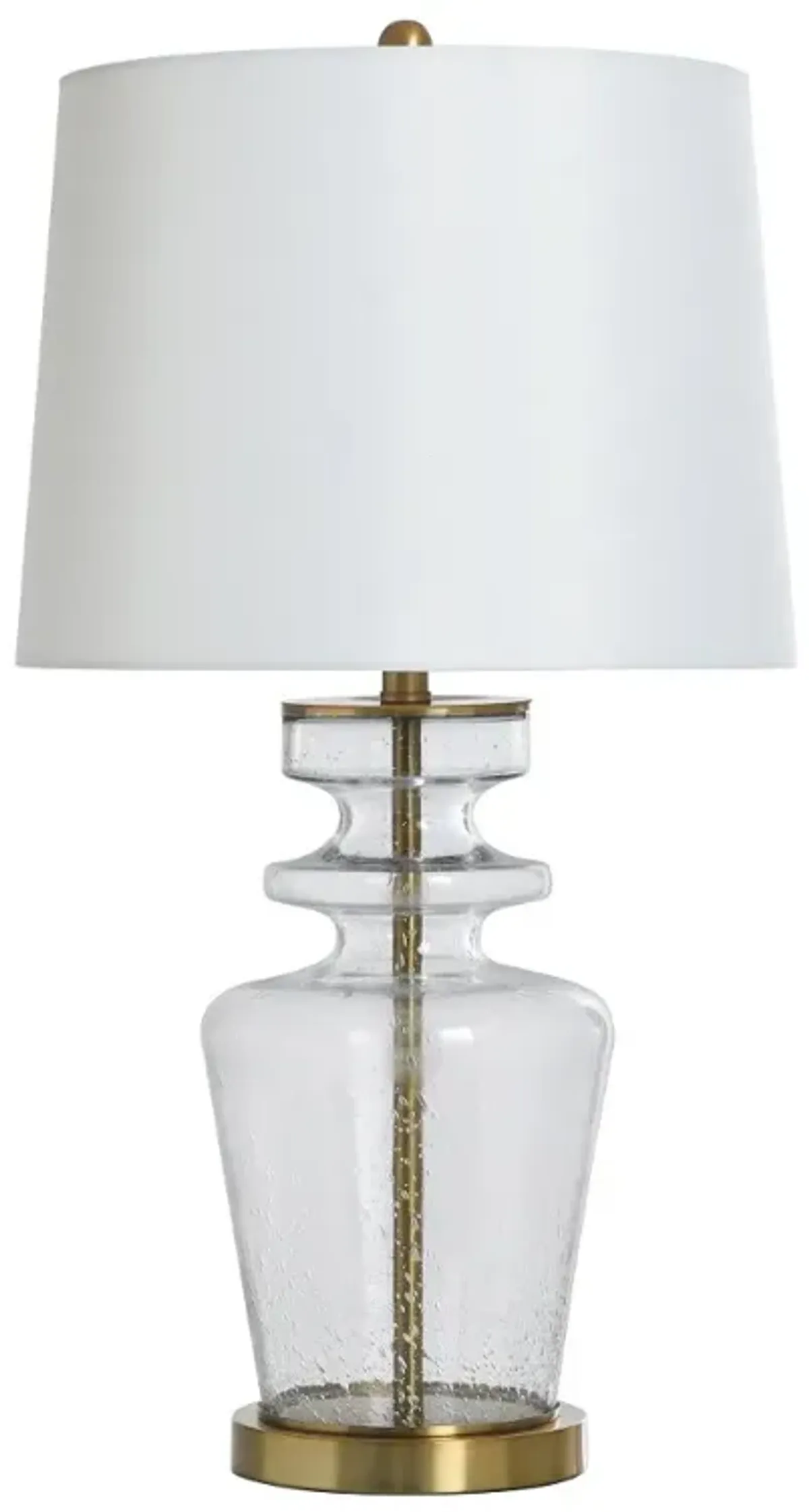 30" Brass and Glass Table Lamp